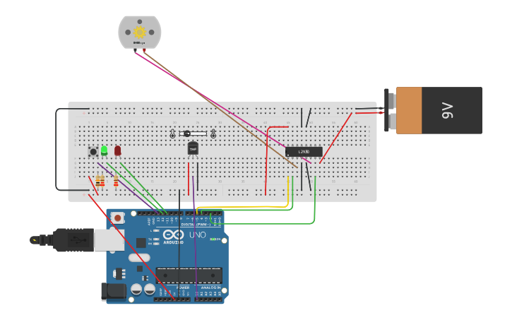 Circuit design PID - Tinkercad