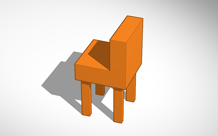 3D design Практична робота. Tinkercad. Меблі (стілець,крісло) - Tinkercad