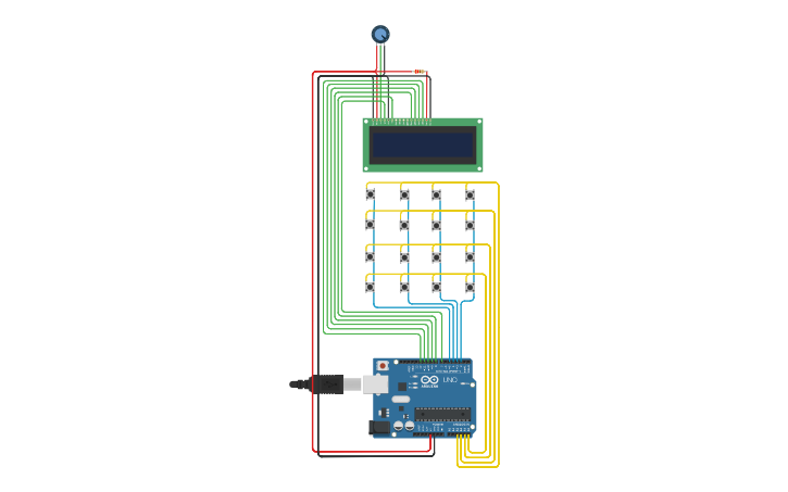Circuit design Arduino Calculator - Tinkercad