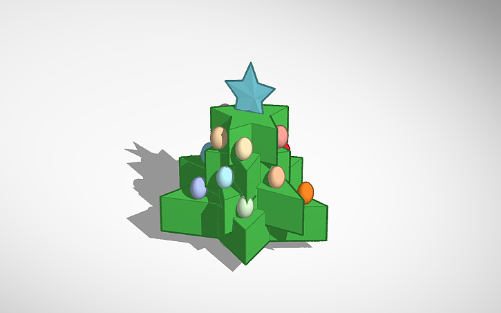 3D design Christmas tree - Tinkercad