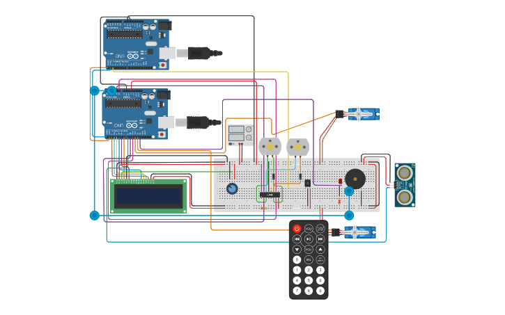 Circuit design carrito arduino - Tinkercad