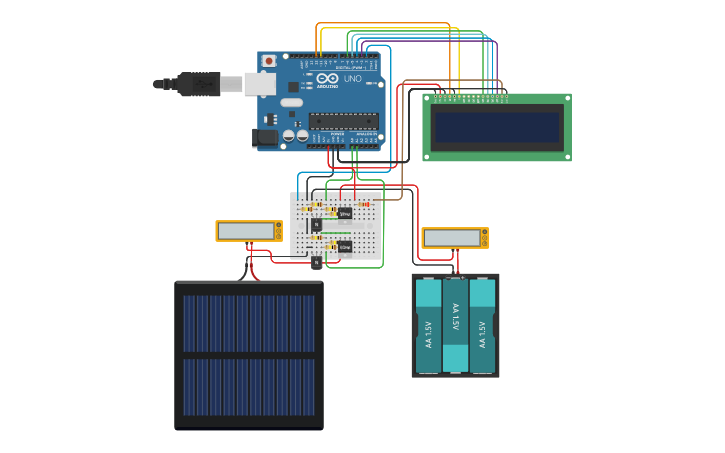 Circuit design Double volt meter for Arduino without stand-by current ... image.