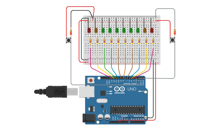 Circuit design Pin pong - Tinkercad
