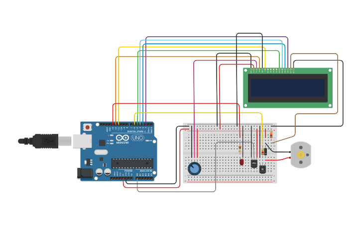 Circuit design Temperature sensor - Tinkercad