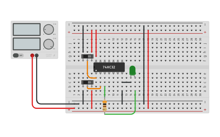 Circuit design 7432 - Tinkercad