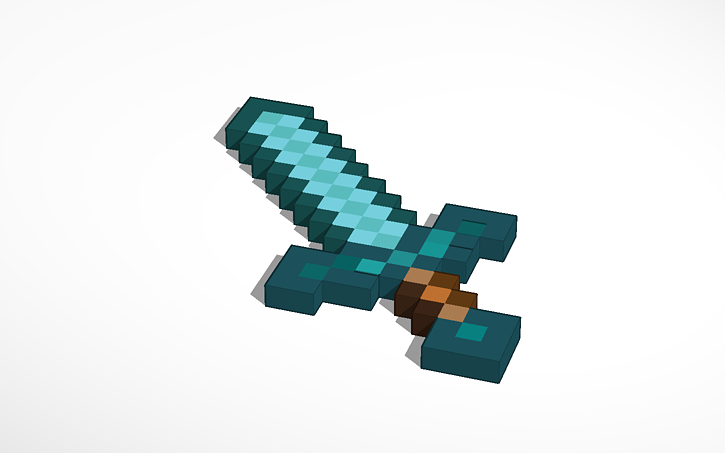 3d Design Minecraft Sword - Tinkercad