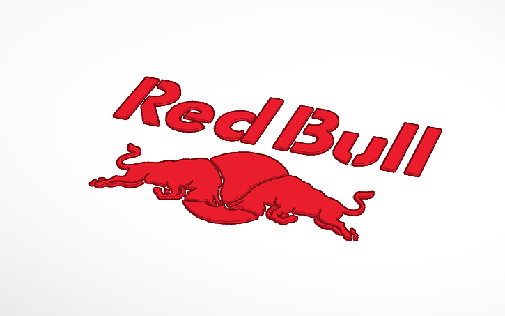 3D design RedBull logo - Tinkercad