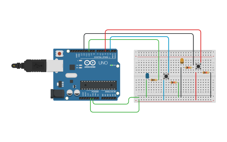 Circuit design 3.Interface 2 switches (Allan) - Tinkercad