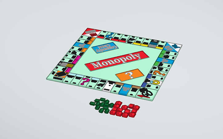 Monopoly Render 3D design Monopoly - Tinkercad