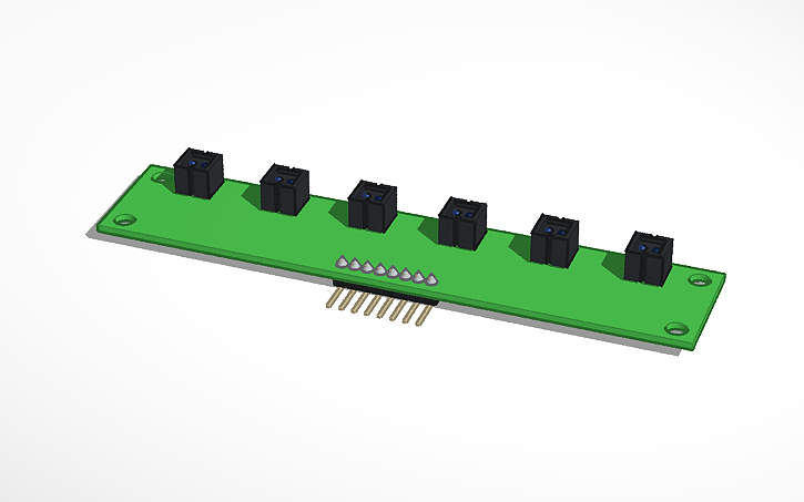 3D design 6 Array CNY70 - Tinkercad