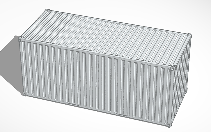 3D design 20' Container - Tinkercad