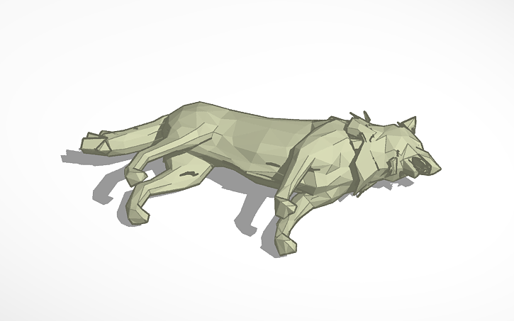 3D design lobo - Tinkercad
