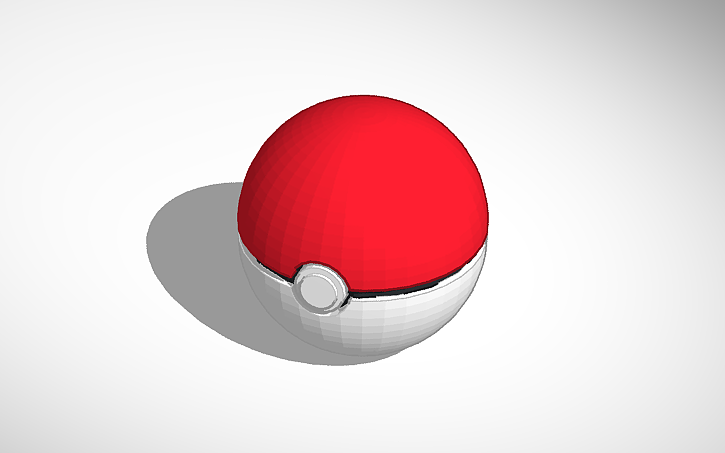 3d Design Pokemon Ball - Tinkercad