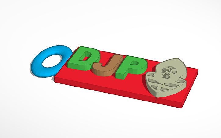 3D design djp hermit keychain | Tinkercad