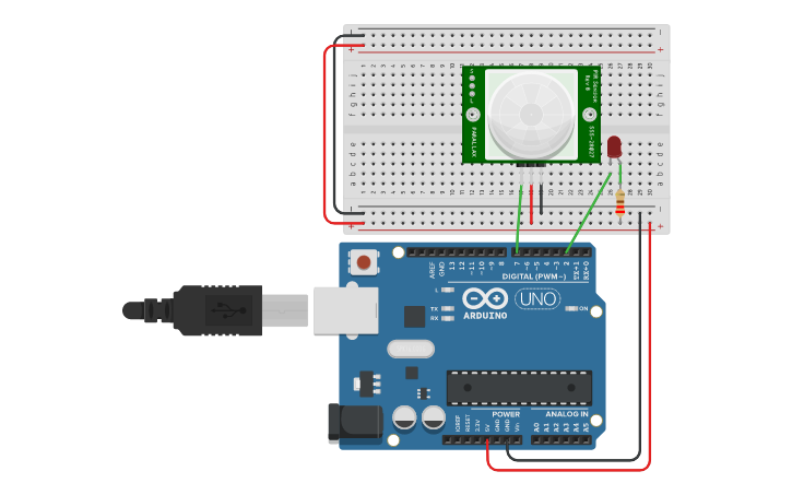 Circuit design Sensor PIP - Tinkercad