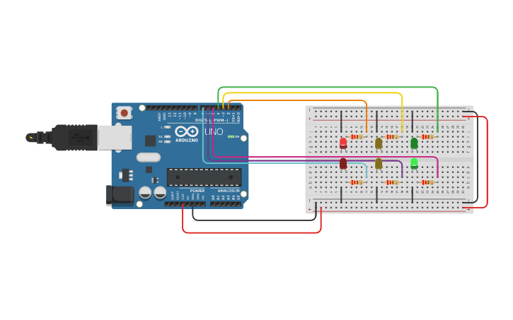 Circuit design teste arduino | Tinkercad