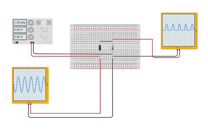 Circuit design HALF WAVE RECTIFIER - Tinkercad