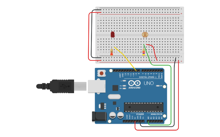 Photoresistor with Arduino (Blocks)