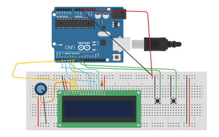 Circuit design stop watch - Tinkercad
