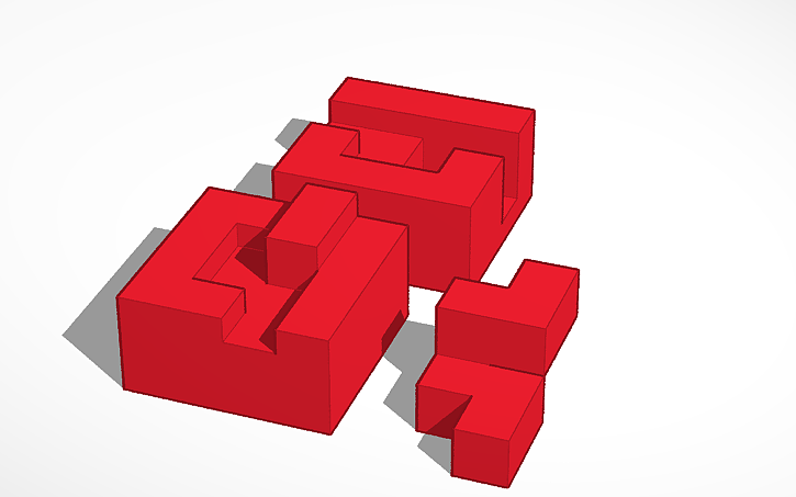 3D design 3-piece cube tunnel | Tinkercad