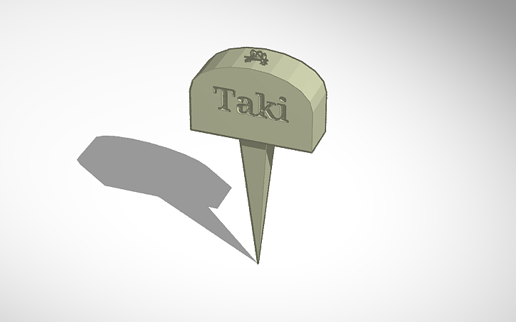 3D design Pet Frog Tombstone - Tinkercad