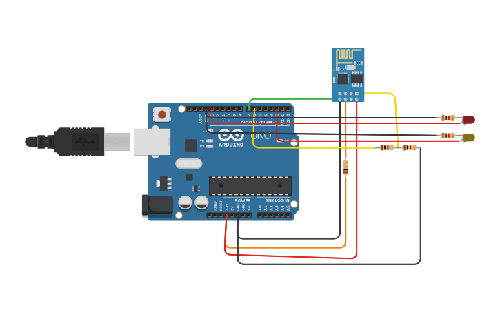 Circuit design Wifi-Server - Tinkercad