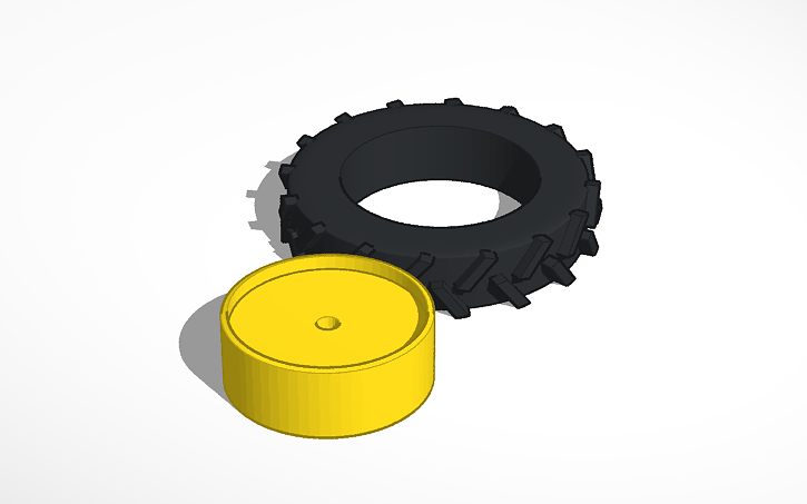 3D design Tractor Tire - Tinkercad