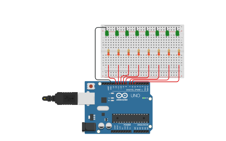 Circuit design BitRead - Tinkercad
