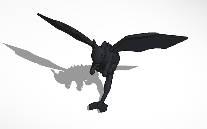 3D design Toothless - Tinkercad