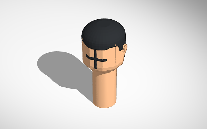 3D design Skibidi Toilet hair (roblox) - Tinkercad