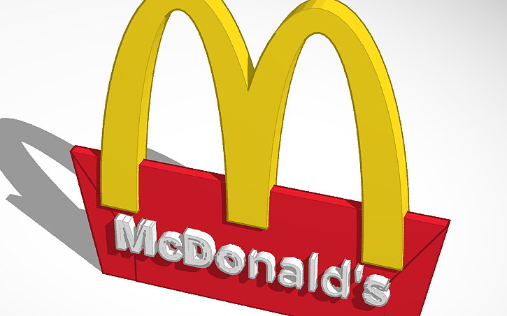 3D design McDonald's Golden Arches Logo 1968-Present - Tinkercad