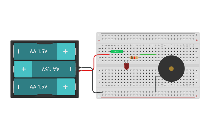Circuit design tilt sensor - Tinkercad
