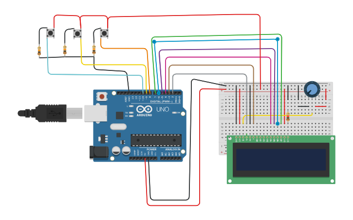 Circuit design DIGITAL CLOCK ARDUINO 1 - Tinkercad