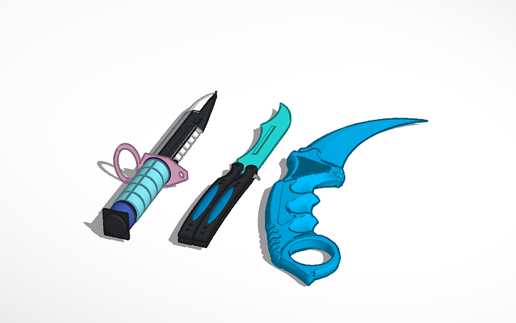 3D design CSGO Knives | Tinkercad