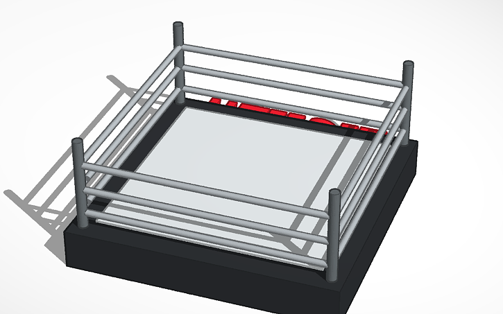 3D design Wrestling/Boxing Arena - Tinkercad