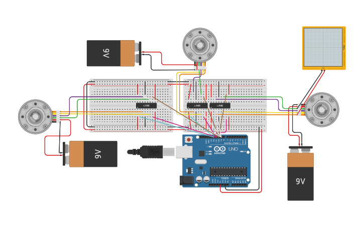 Circuit design 3 Stepper motor using a dc motor with encoder and L239D ...
