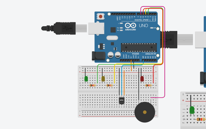 Circuit design Sensor de Temperatura - Tinkercad
