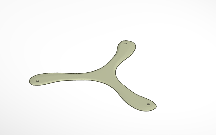 3D design working boomerang - Tinkercad