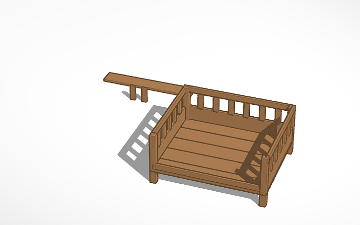 3d Design Wood Pallet Dog Bed - Tinkercad