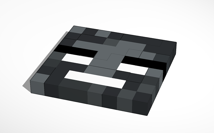 Withe Face Minecraft 3D design MineCraft Wither Face - Tinkercad
