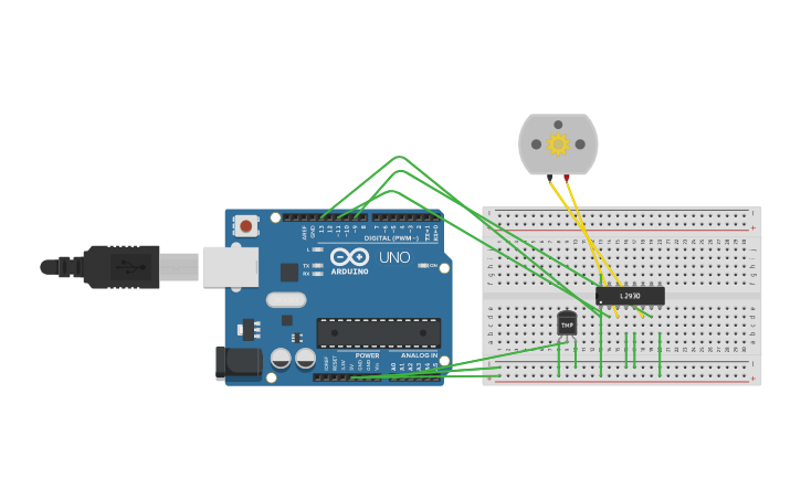 Circuit design Project: interface temp. sensor with DC motor. If temp ...