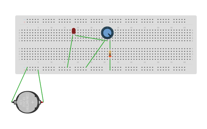 Circuit design Led on off - Tinkercad