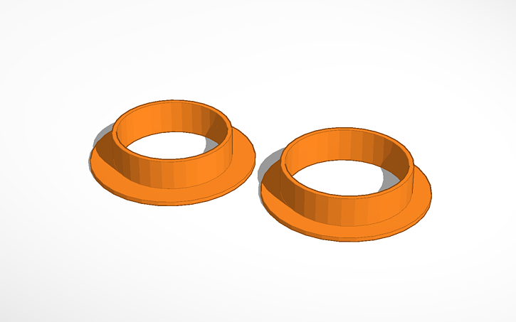 3D design 50mm Ceiling Tile Ferrule for 14mm Tile - Tinkercad
