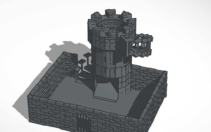 3D design Dice Tower - Tinkercad