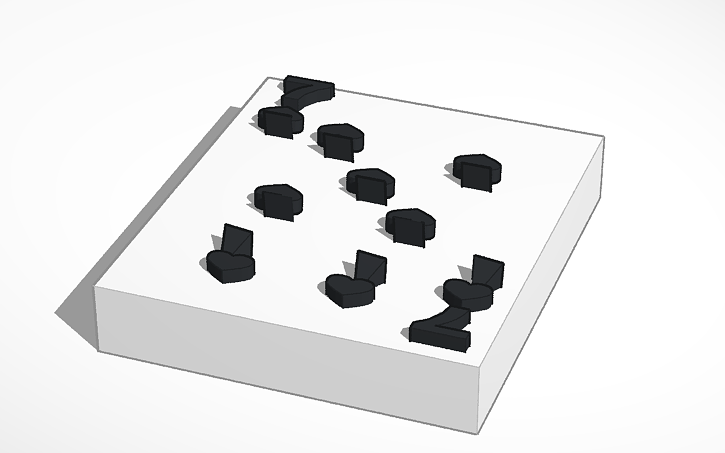 3D design game card - Tinkercad