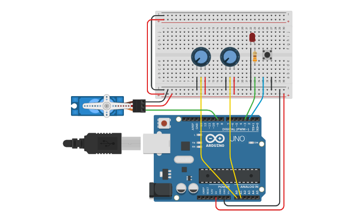 Circuit design MATLAB App Designer Arduino Side | Tinkercad