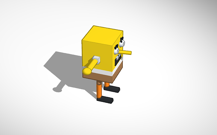 3D design spongebob - Tinkercad