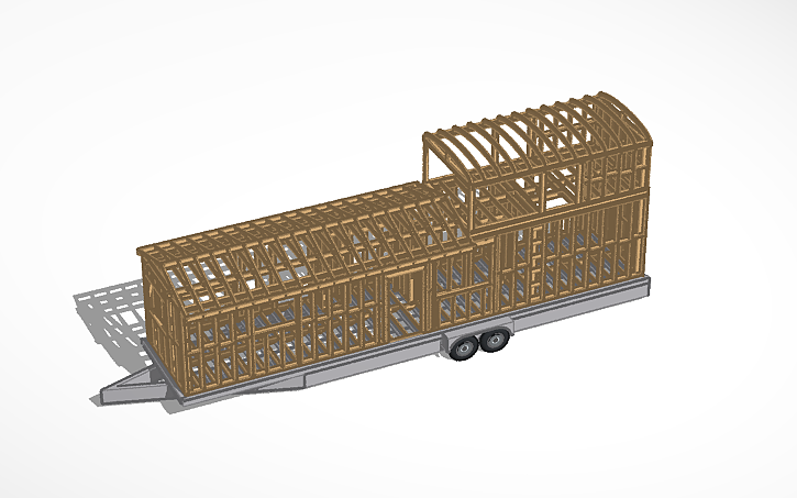 3D design CPT Trailer Framework - Tinkercad