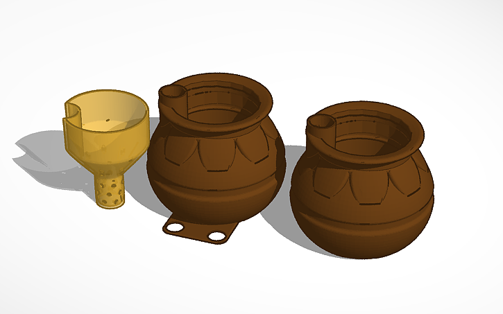 3D design Zelda Self Watering Pot - Tinkercad