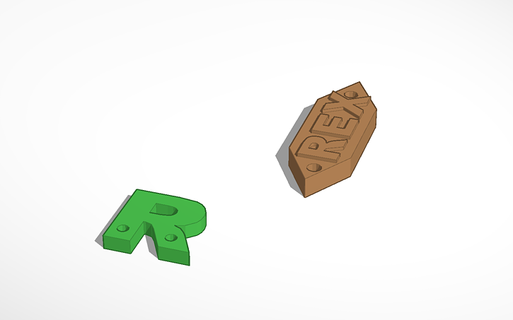 3D design rex buttons | Tinkercad